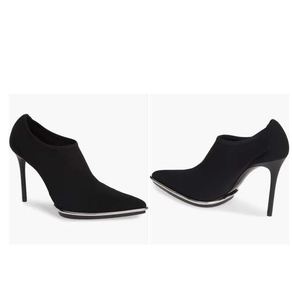 ALEXANDER WANG Cara Stretch Mesh Pointy Toe Sock Fit Pull On Ankle Booties 37.5 - Picture 12 of 14